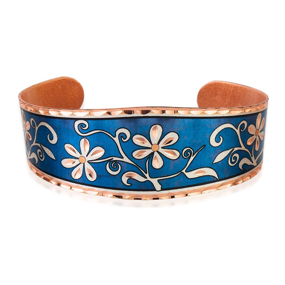 BF 06 Blue Floral Design Bracelet