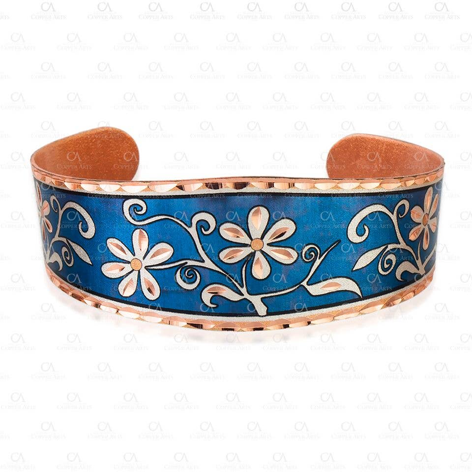 BF 06 Blue Floral Design Bracelet - Image 2
