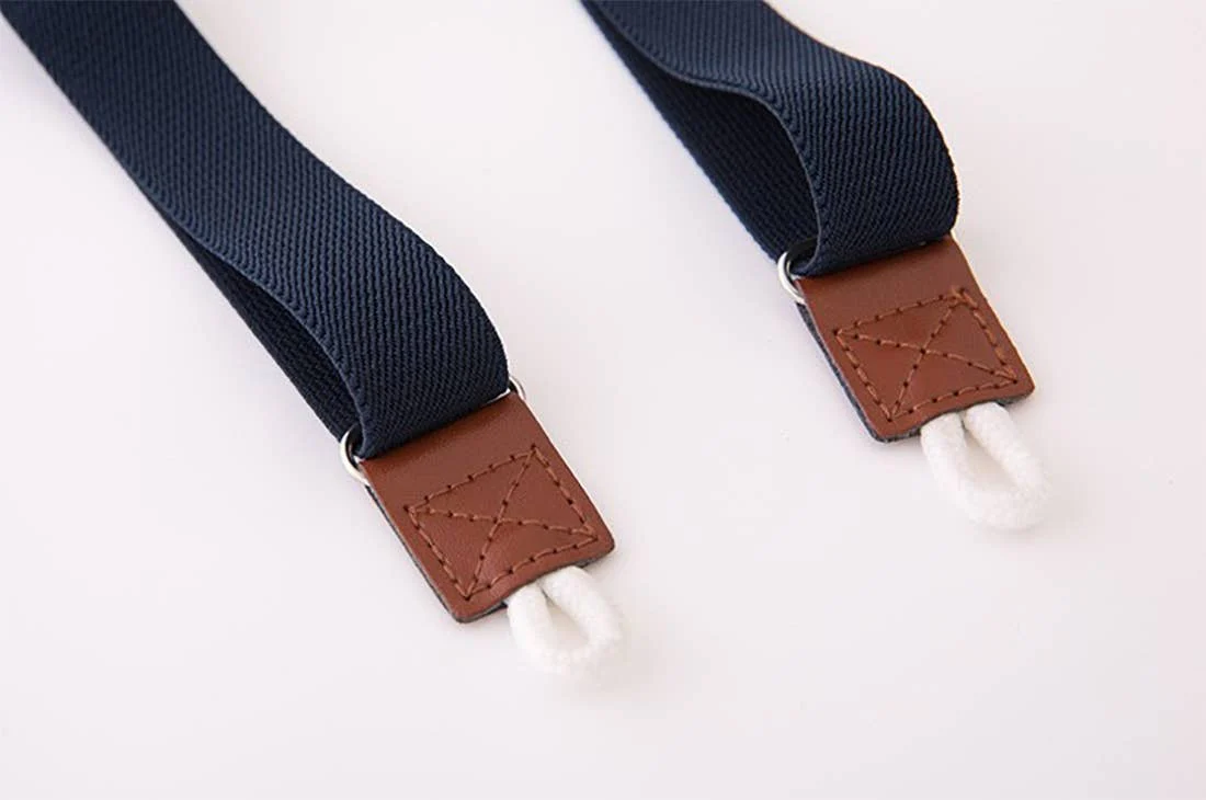 Blue Striped Shirt, Shorts, Suspenders 3-Piece Baby Outfit - Image 6