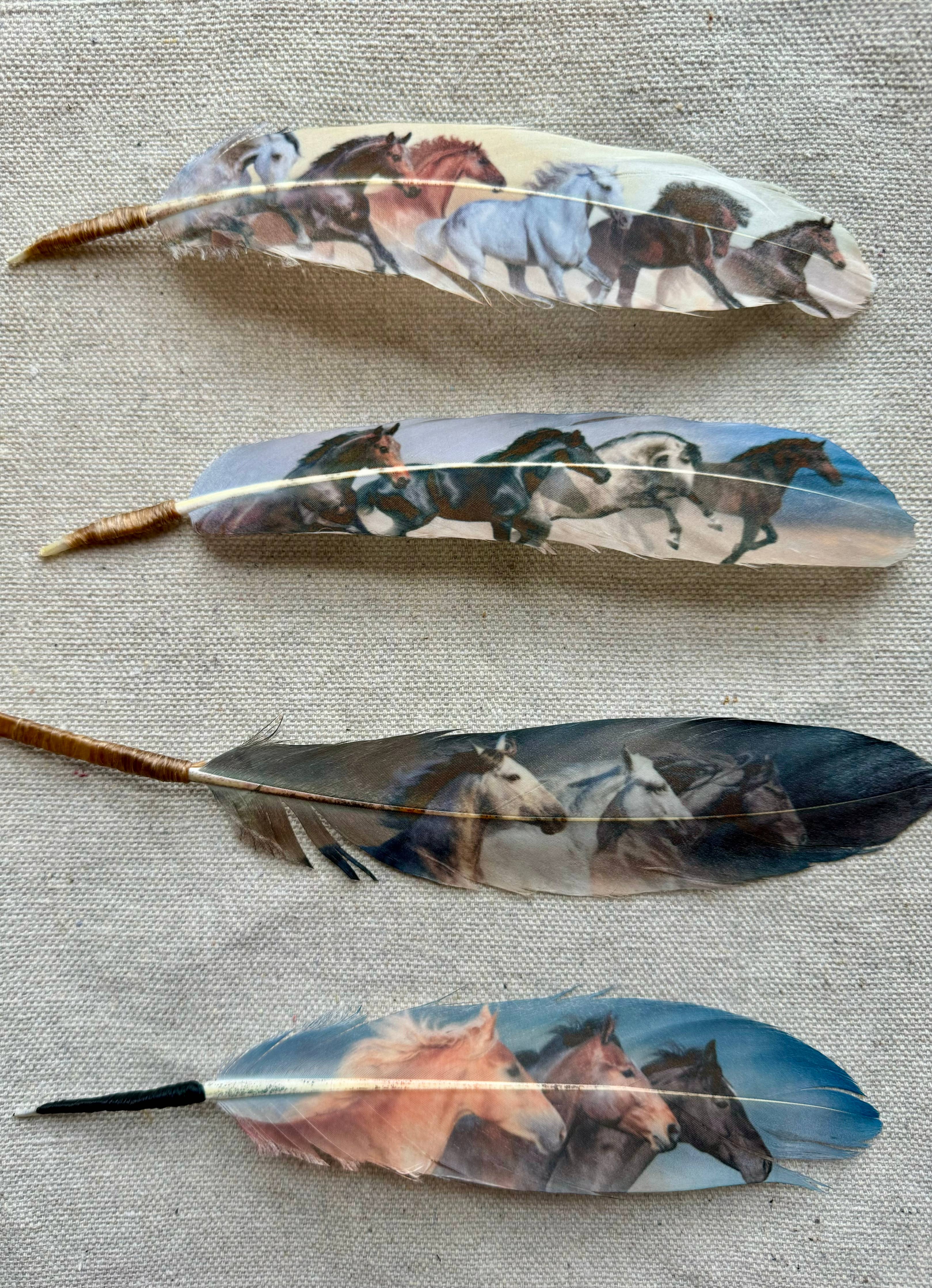 Blue Wild Horses Hat Feather - Western Hat Accessory - Image 5