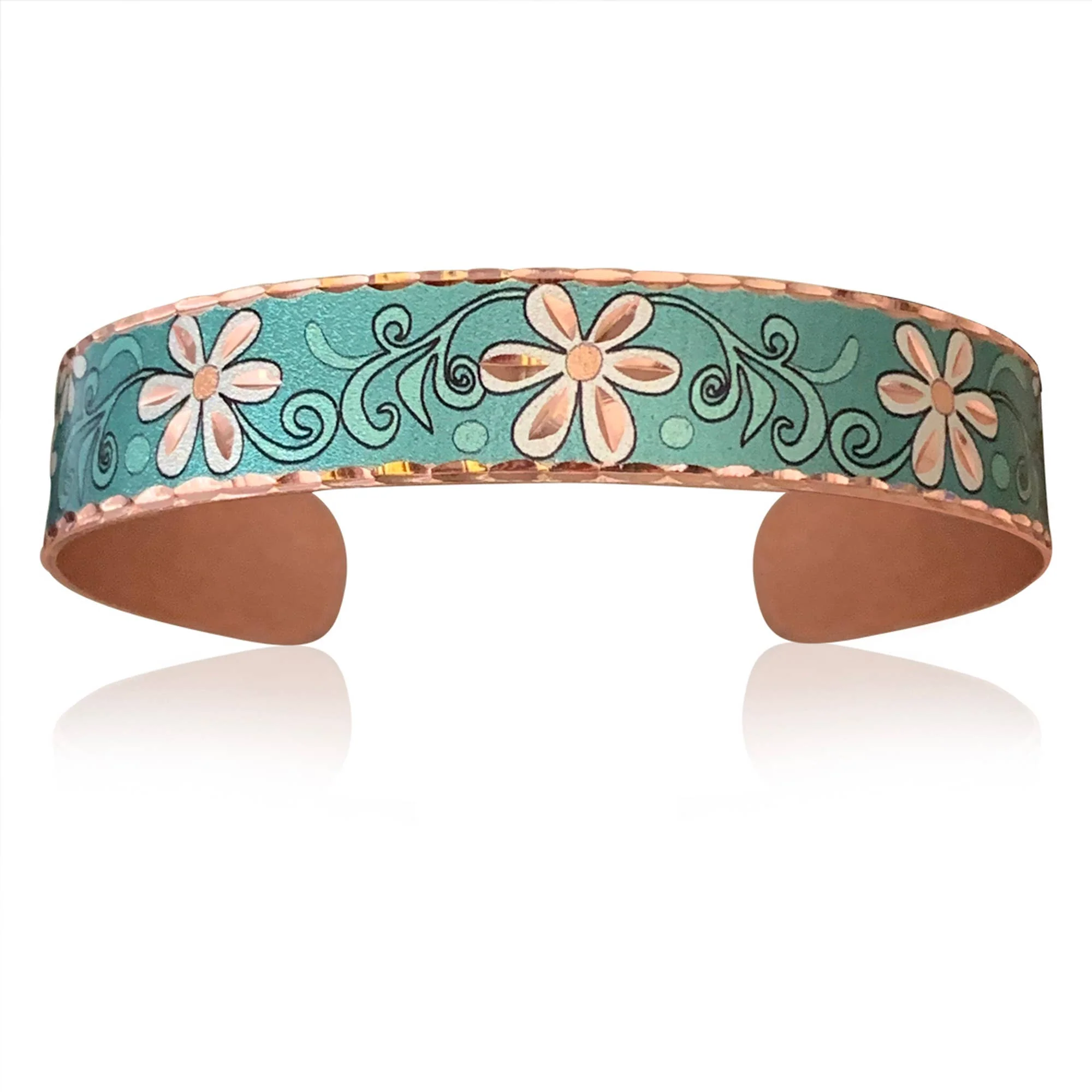 BNF 07 Turquoise Color Flower Artisan Bracelet