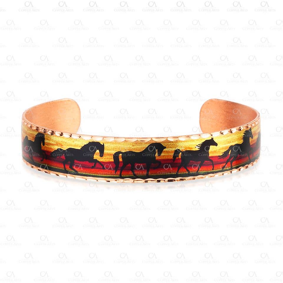 BNS 35 Colorful Handmade Horse Cuff Bracelets - Image 2