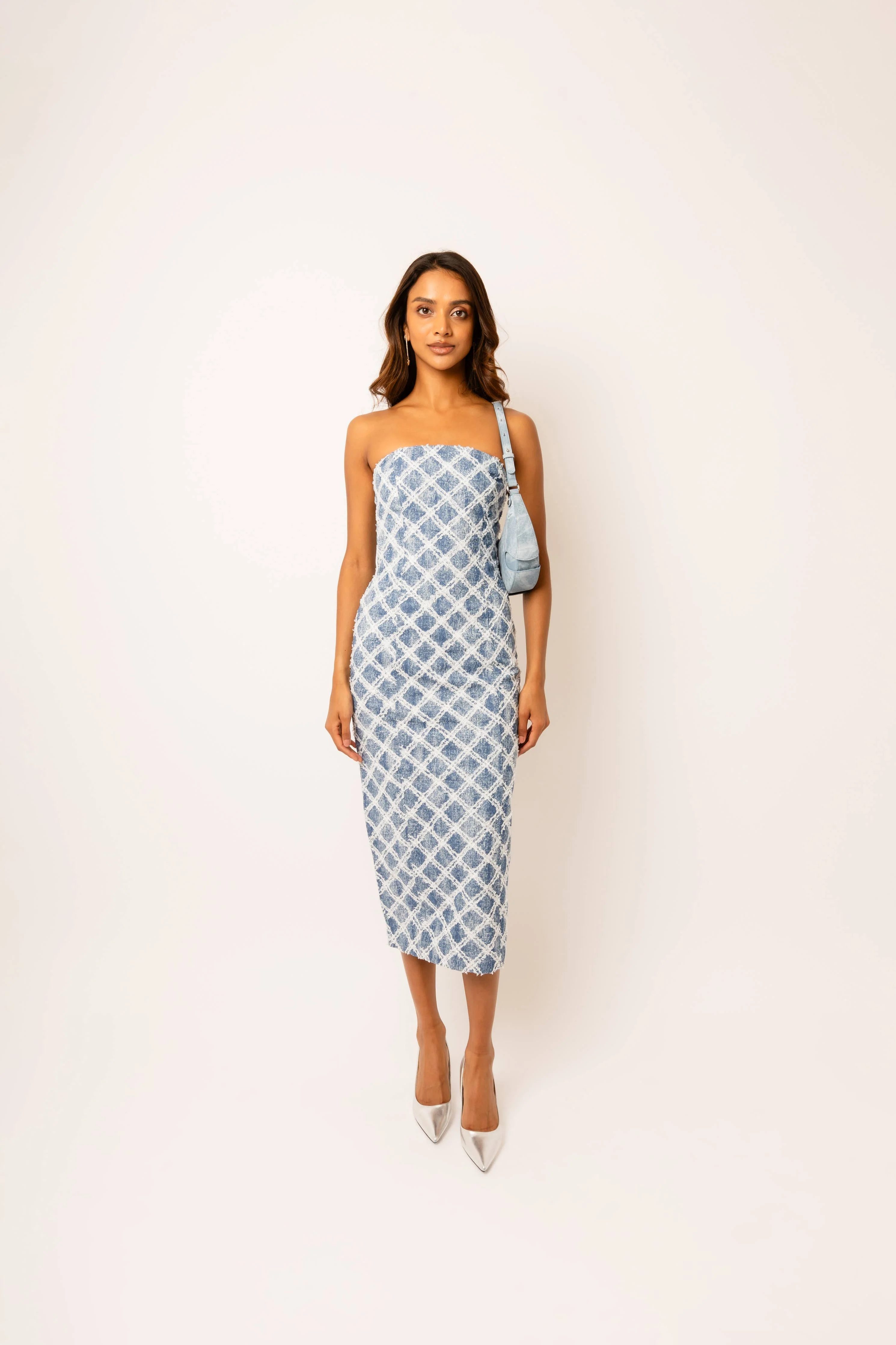 Bronte Denim Bandeau Dress - Image 4
