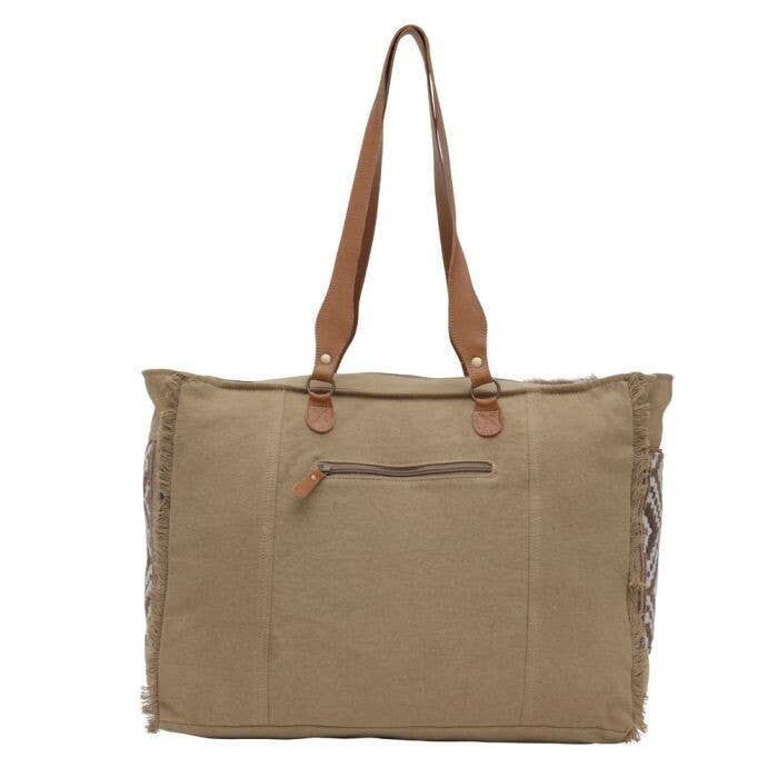 Brown Cowhide Travel Overnight Myra Weekender Bag - Image 4