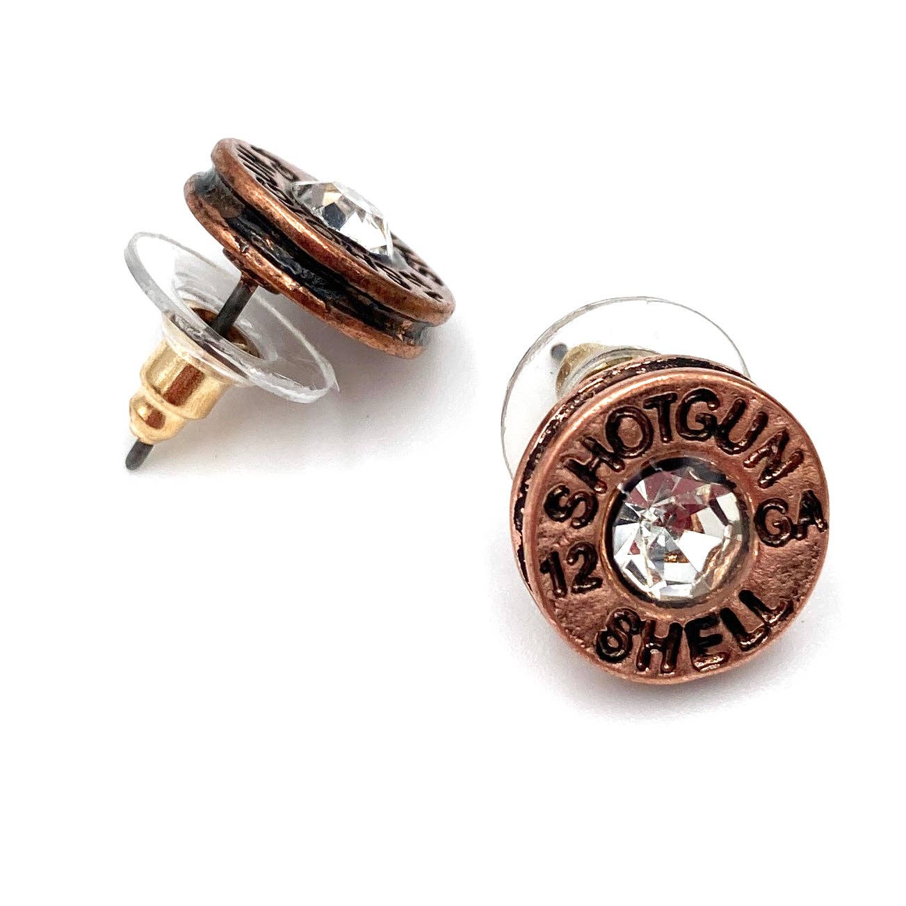 Bullet Shell Rhinestone Western Earring - Image 3
