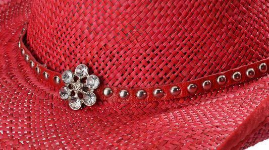 Bullhide Kids "All American Girl" Straw Hat Red Style 2717R - Image 3