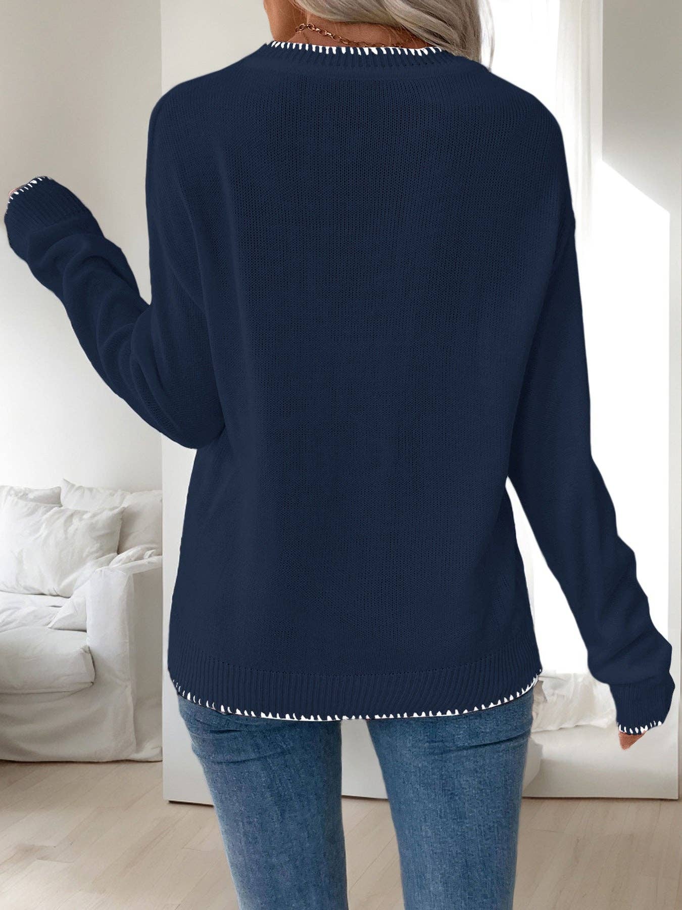 Christmas/Valentine’s Day Bow Knit Sweater Holiday Pullover - Image 19