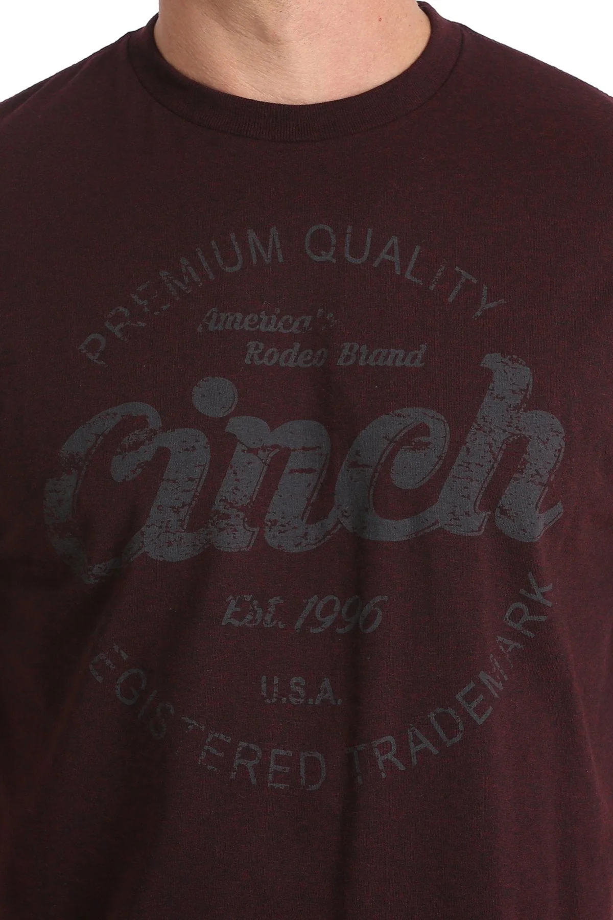 CINCH MEN'S CLASSIC LOGO TEE - BLACK CHERRY STYLE MTT1690378 - Image 3
