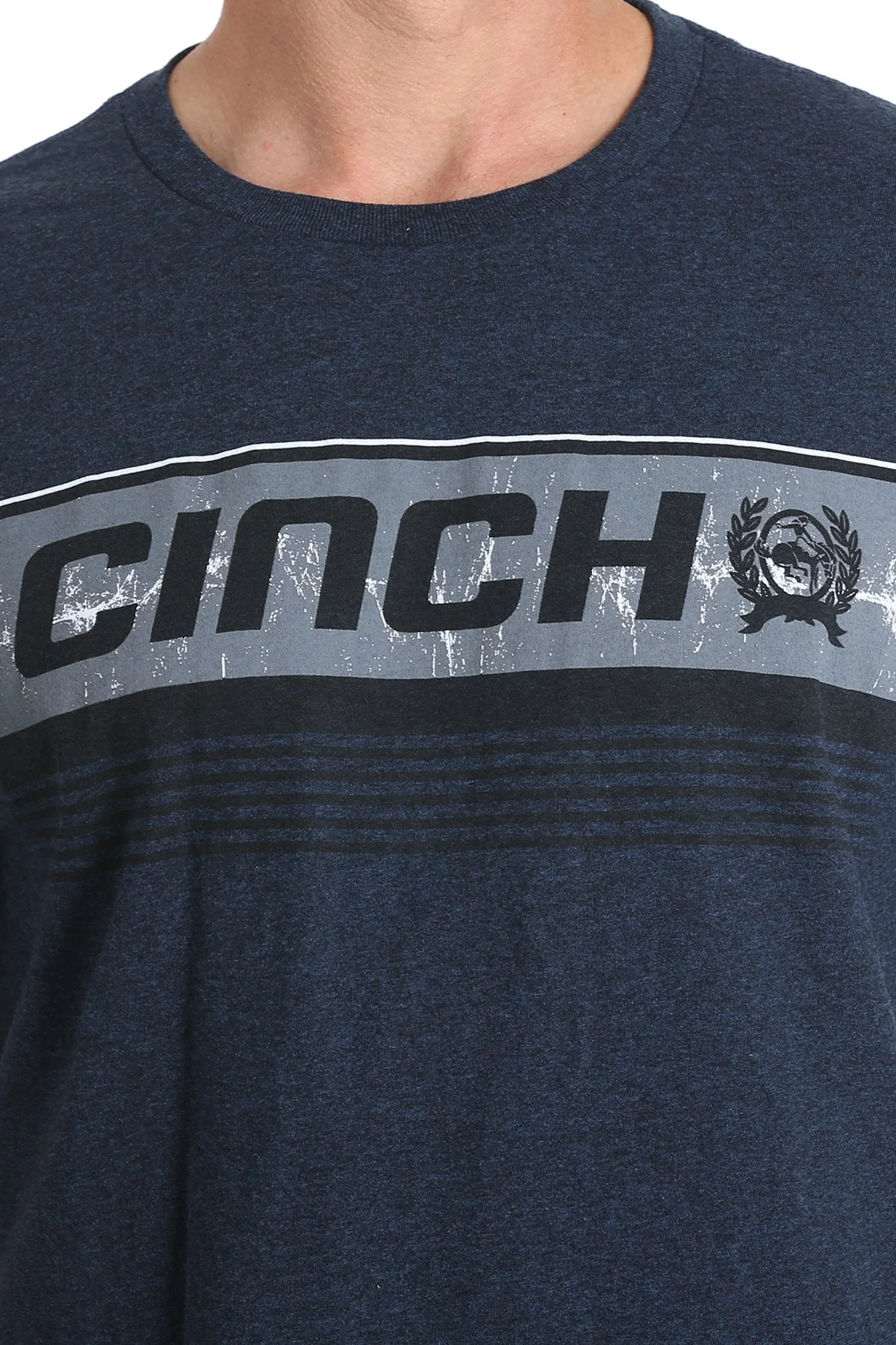 CINCH MEN'S CLASSIC LOGO TEE - NAVY HEATHER STYLE MTT1690375 - Image 3