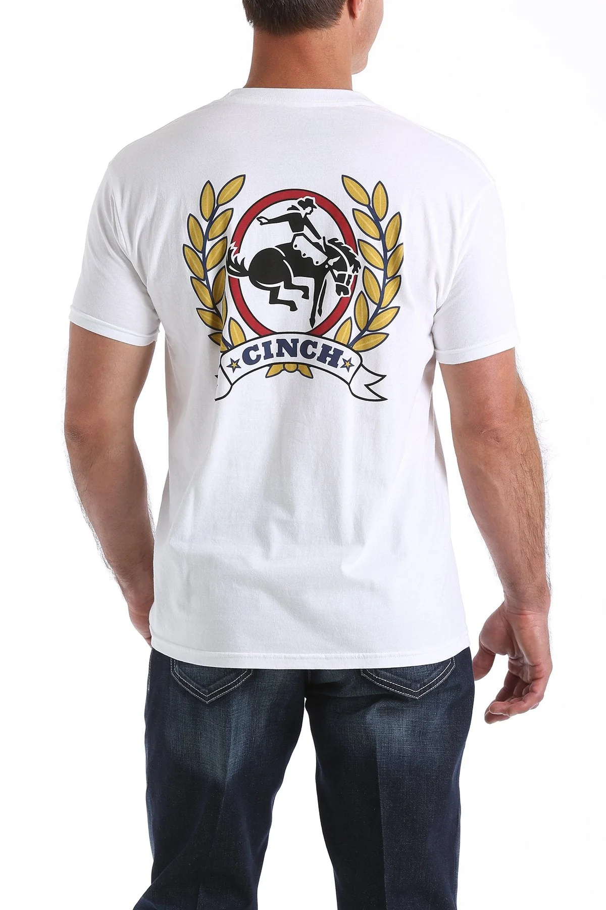 CINCH MEN'S CLASSIC LOGO TEE - WHITE STYLE MTT1690379 - Image 2