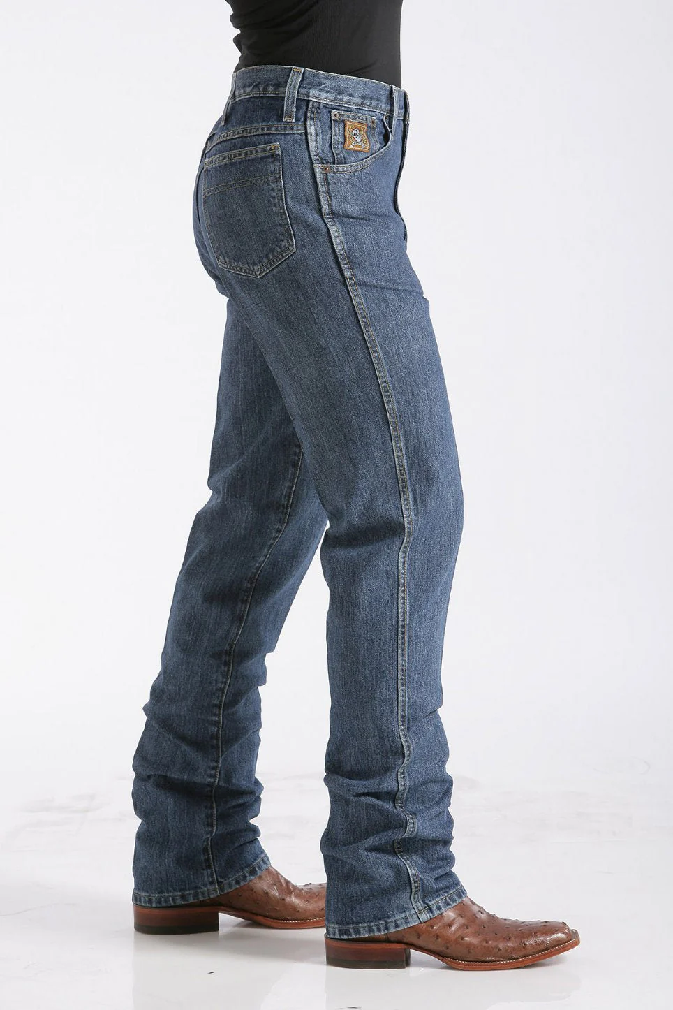 Cinch Mens Jeans Bronze Label Dark Stonewash Slim Fit Style MB90532002 - Image 3