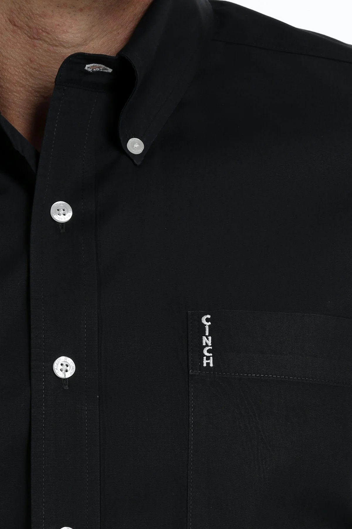 CINCH MEN'S MODERN FIT BLACK BUTTON-DOWN SHIRT STYLE MTW1347019 - Image 3