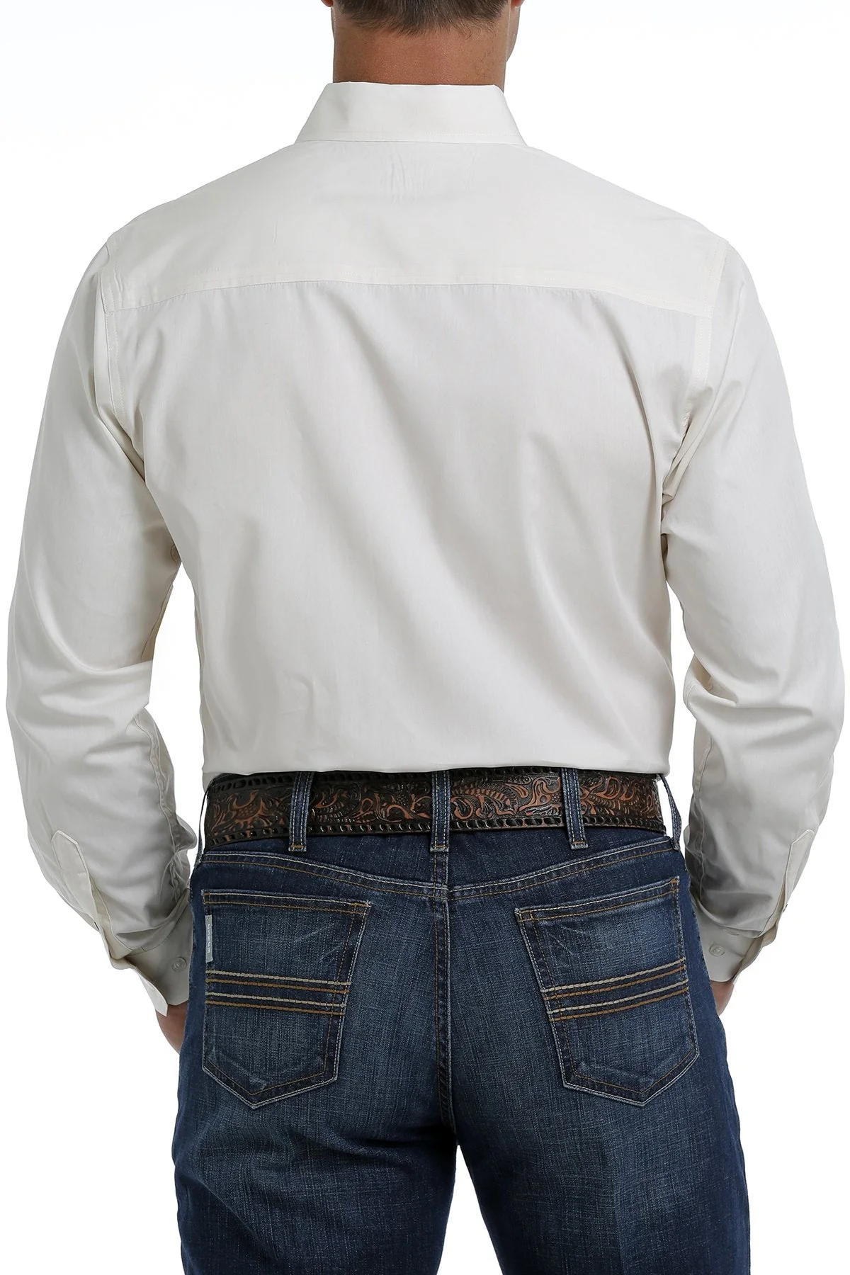 CINCH MEN'S MODERN FIT CREAM BUTTON-DOWN SHIRT STYLE MTW1347020 - Image 3