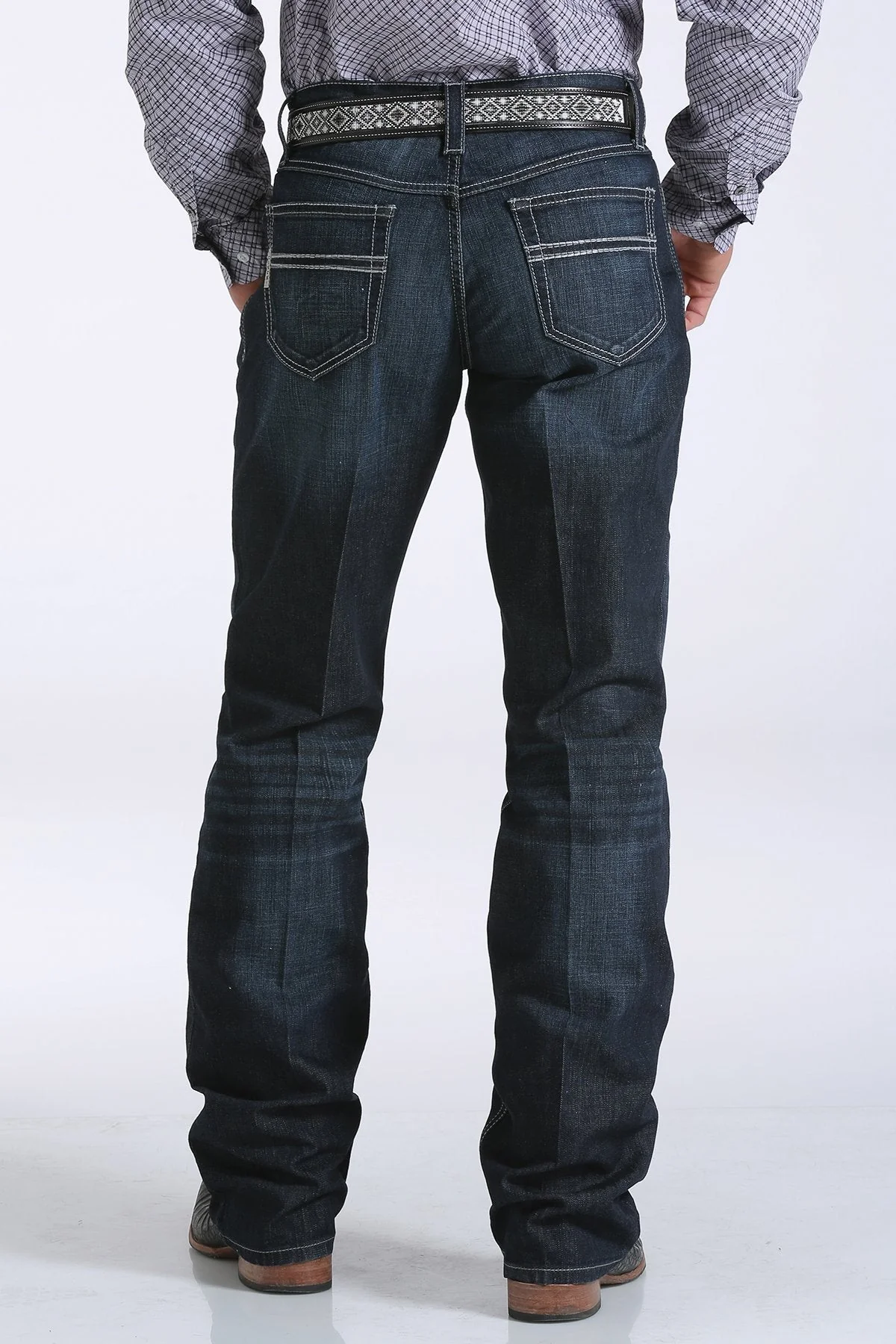 Cinch Mens Relaxed Fit Carter 2.4 Performance Denim Dark Rinse Style MB71934005 - Image 3