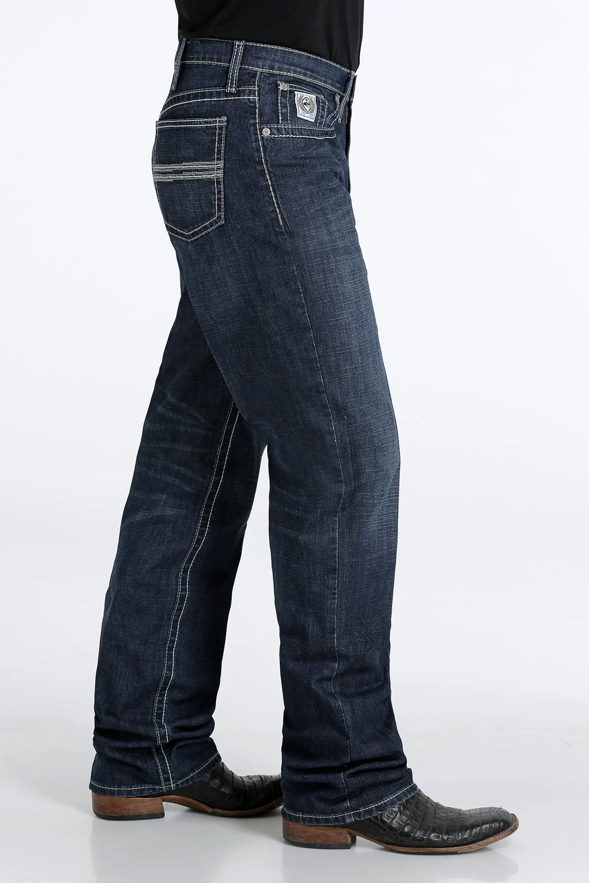CINCH MEN'S RELAXED FIT WHITE LABEL PERFORMANCE DENIM - DARK STONEWASH STYLE MB92834039 - Image 2