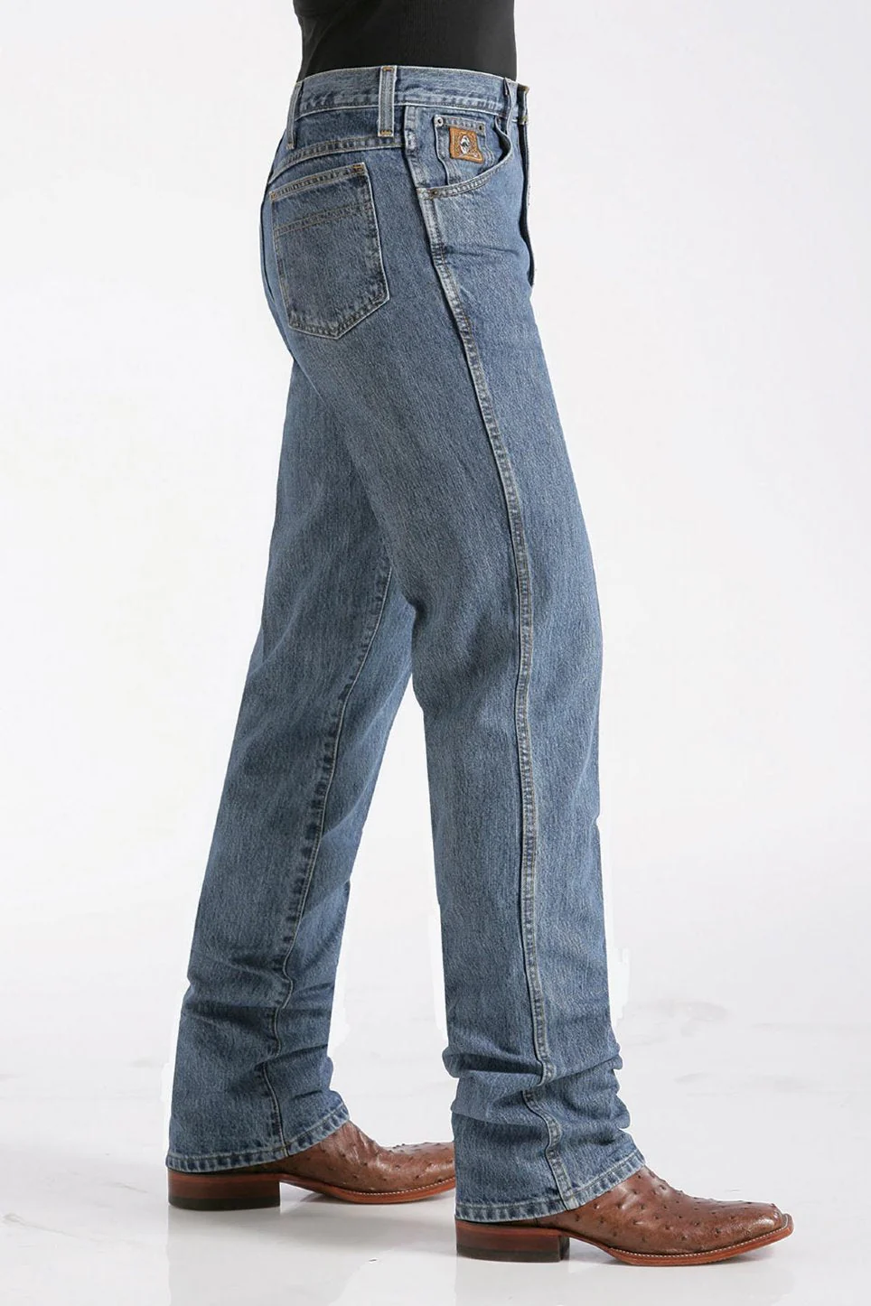 Cinch Mens Slim Fit Bronze Label Medium Stonewash Jeans Style MB90532001 - Image 3