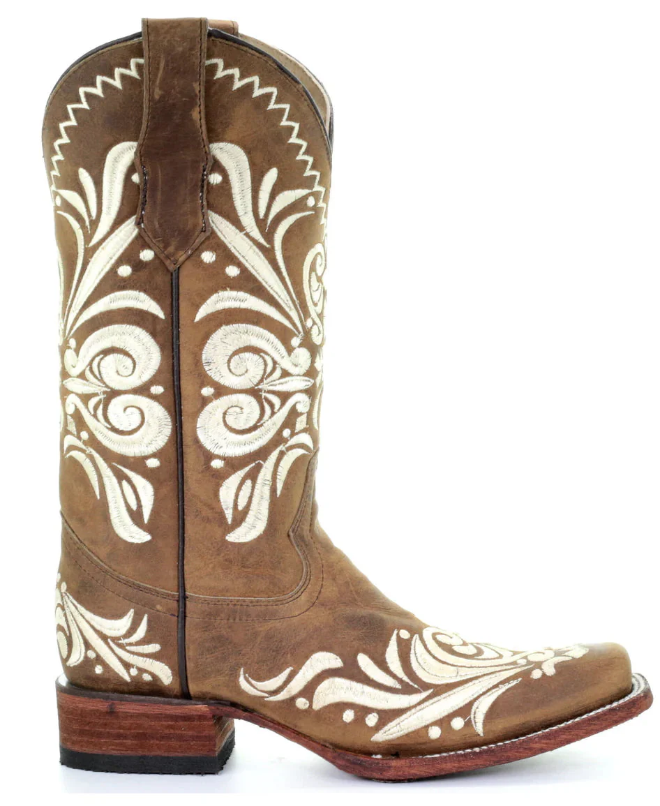 CIRCLE G WOMENS EMBROIDERY WESTERN SQUARE TOE BOOTS STYLE L5409 - Image 2