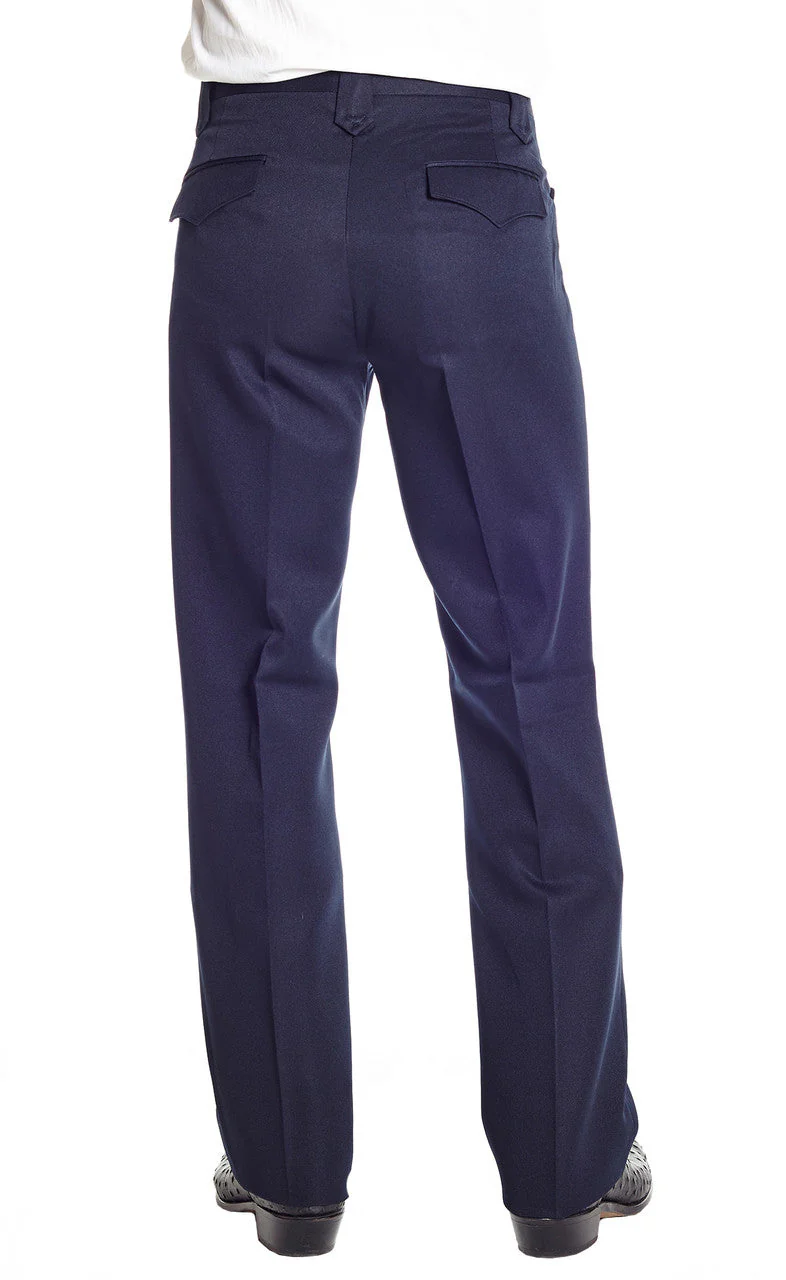 Circle S Solid Polyester Dress Ranch Pant Navy Style CP4793-11 - Image 2