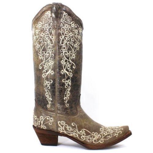 Corral Boots Brown Crater Bone Style A1094 - Image 3