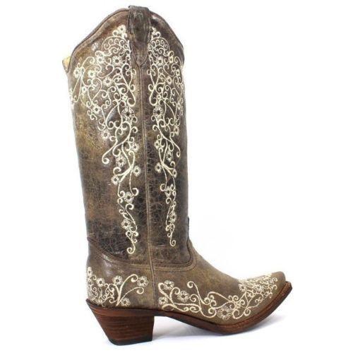 Corral Boots Brown Crater Bone Style A1094 - Image 4