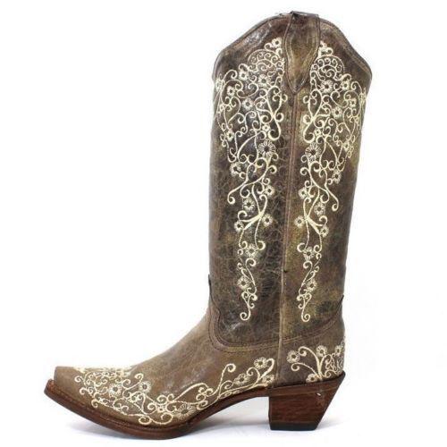 Corral Boots Brown Crater Bone Style A1094 - Image 5