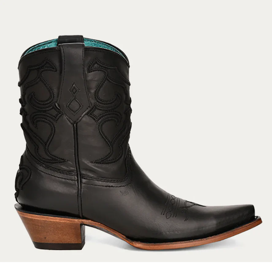 CORRAL LADIES SHORTIE BLACK BOOTS STYLE Z5111 - Image 3