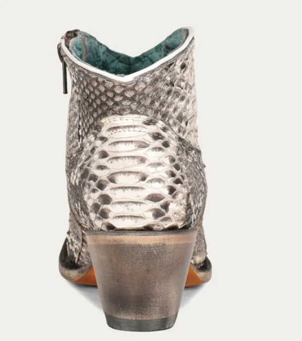 CORRAL LADIES SHORTIE PYTHON ZIP BOOTS STYLE A4319 - Image 5