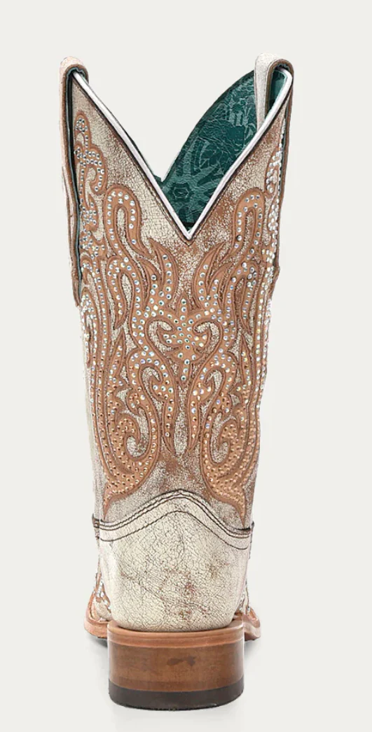 CORRAL LADIES WHITE SQUARE BOOTS STYLE C4094 - Image 5