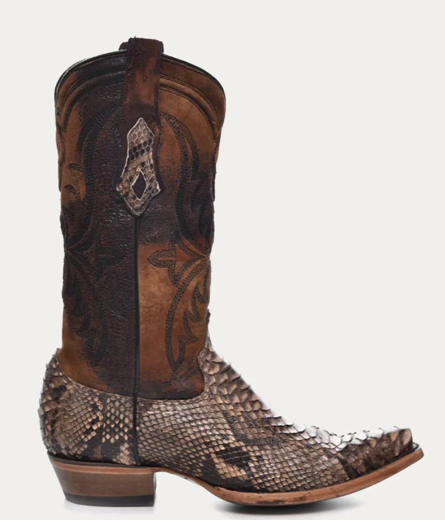 CORRAL MENS BROWN PYTHON BOOTS STYLE A4452 - Image 3