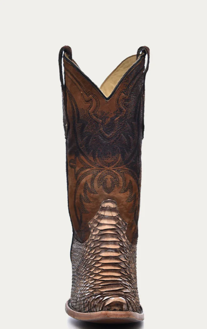 CORRAL MENS BROWN PYTHON BOOTS STYLE A4452 - Image 5