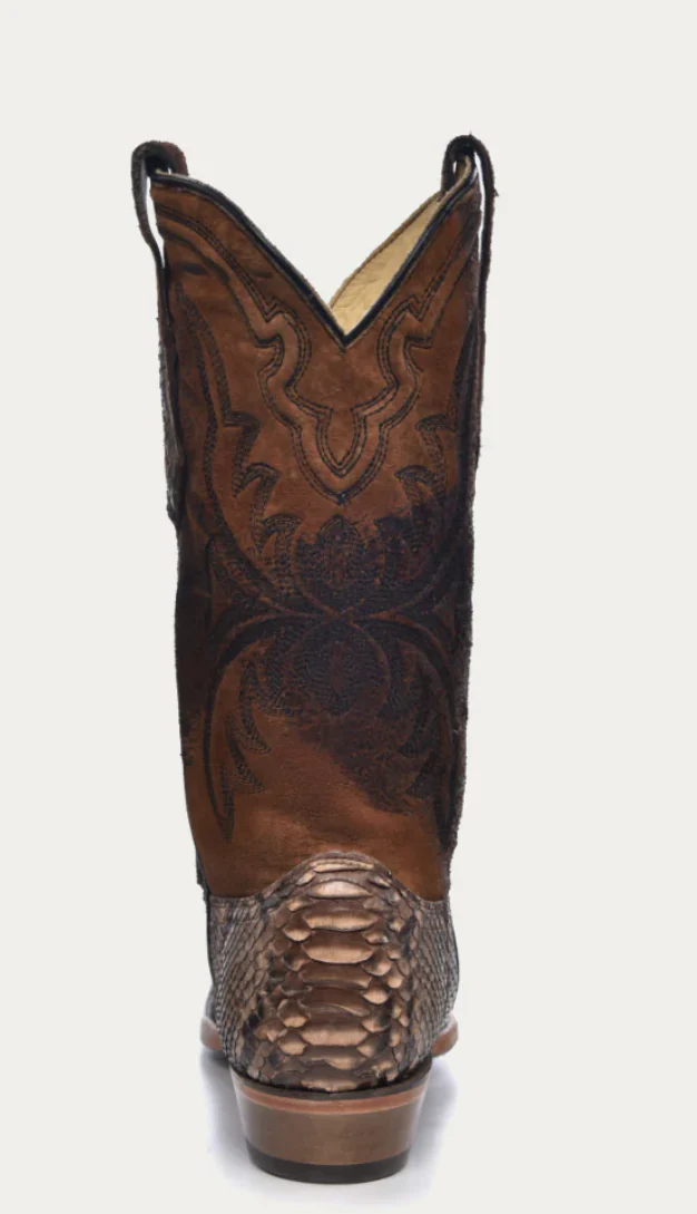 CORRAL MENS BROWN PYTHON BOOTS STYLE A4452 - Image 6