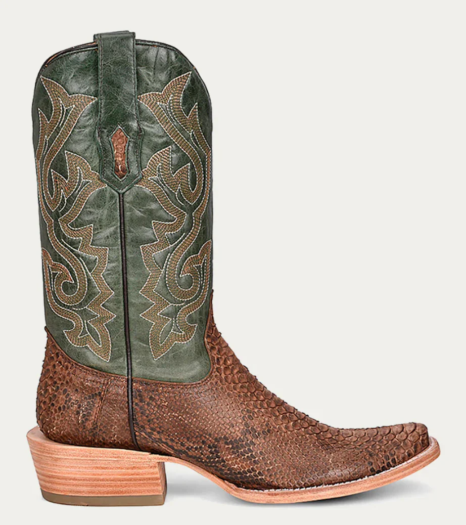 CORRAL MENS BROWN PYTHON BOOTS STYLE A4287 - Image 3