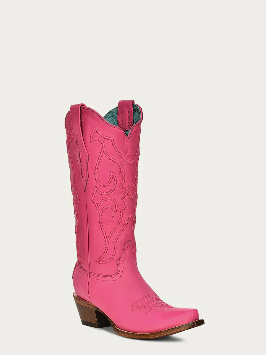 Corral Ladies Pink Snip Toe Boots Style Z5138 - Image 2