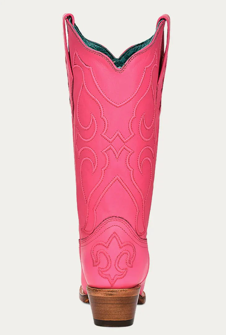 Corral Ladies Pink Snip Toe Boots Style Z5138 - Image 7
