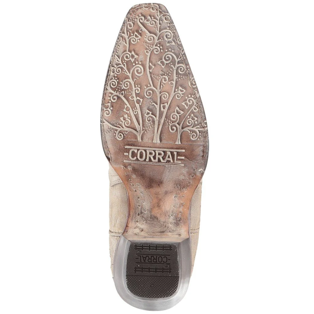 Corral Ladies White Glitter Inlay and Crystals Style A3322 - Image 3