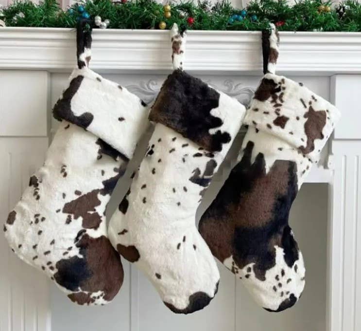 Cow Print Christmas Stocking - Image 2