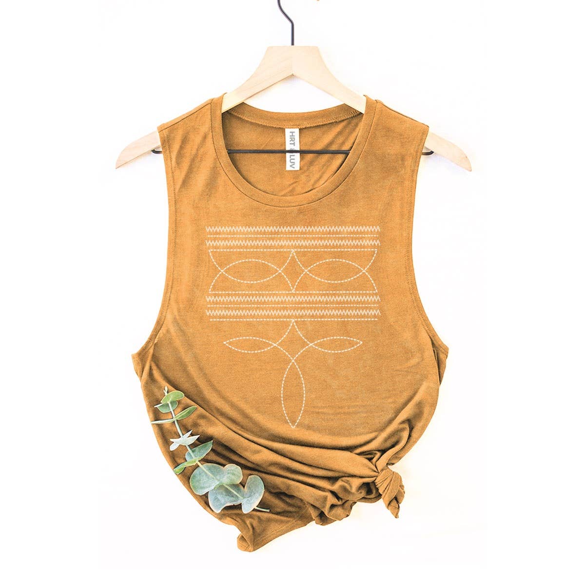 COWBOY BOOTS TOE STITCHED MINERAL GRAPHIC TANK TOP - Image 3