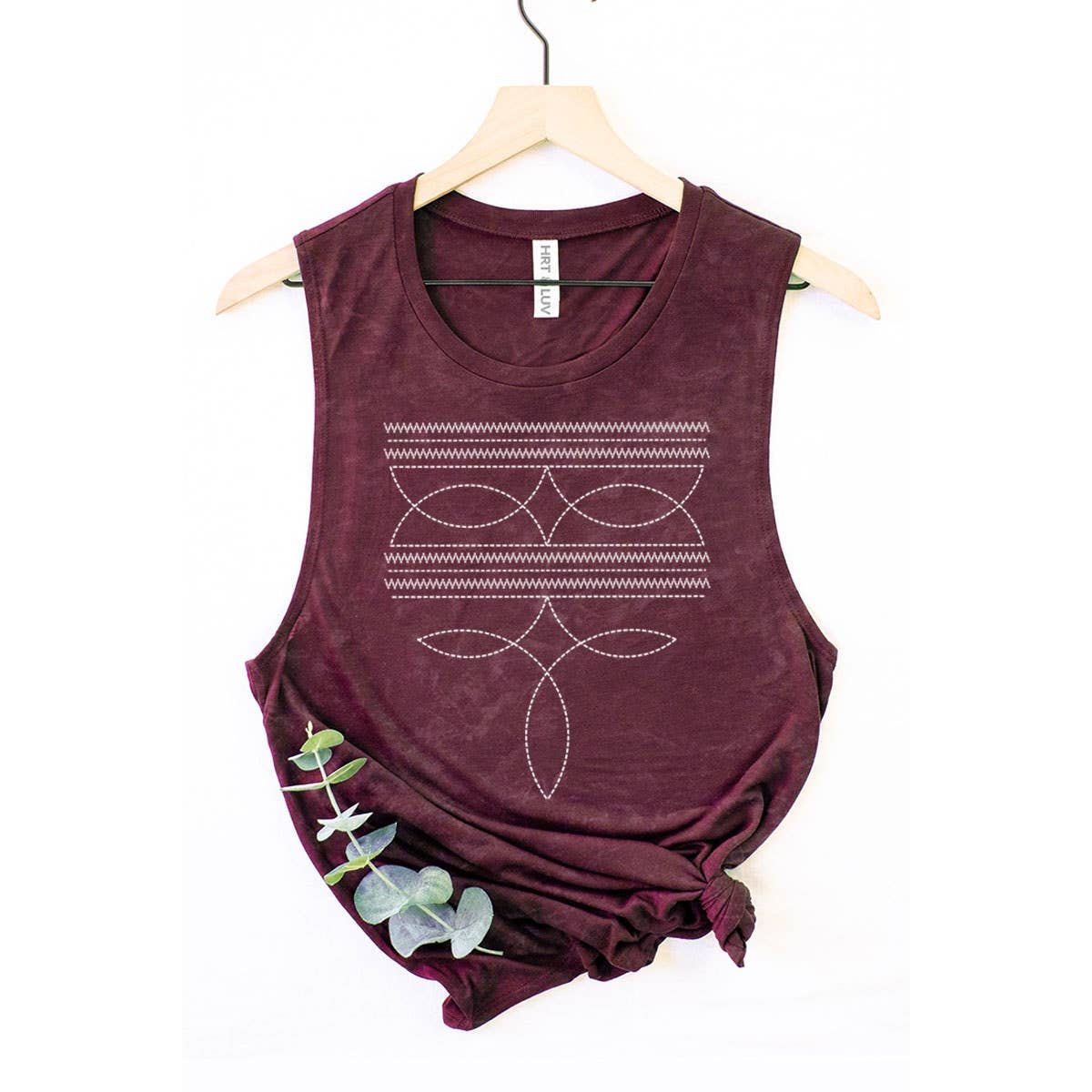COWBOY BOOTS TOE STITCHED MINERAL GRAPHIC TANK TOP - Image 5
