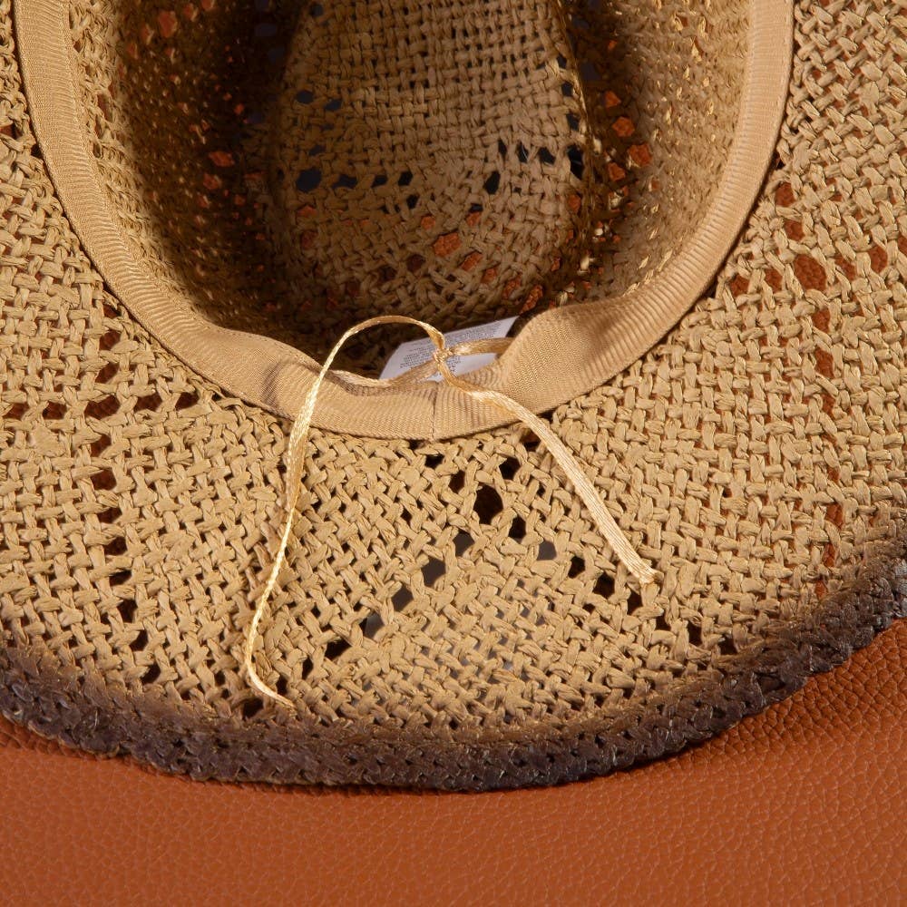 Cowrie Shell Straw Cowboy Hat - Image 6