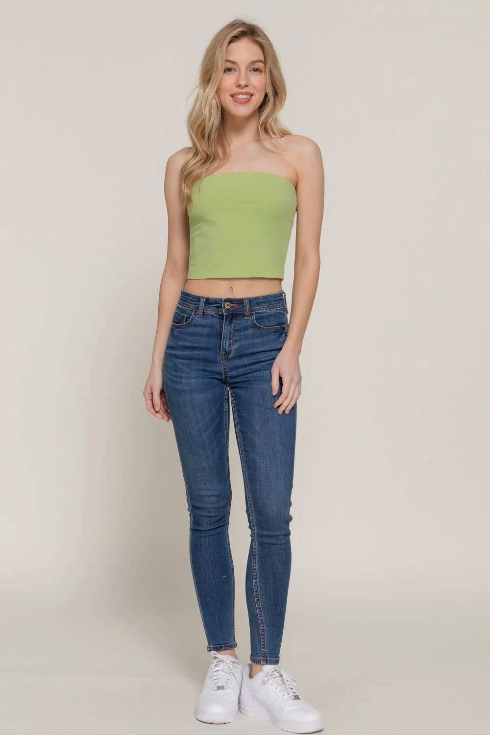 Crop Tube Cotton Jersey Top - Image 14