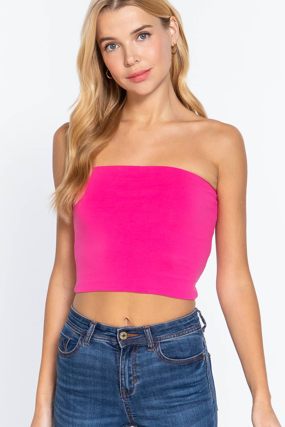 Crop Tube Cotton Jersey Top - Image 19