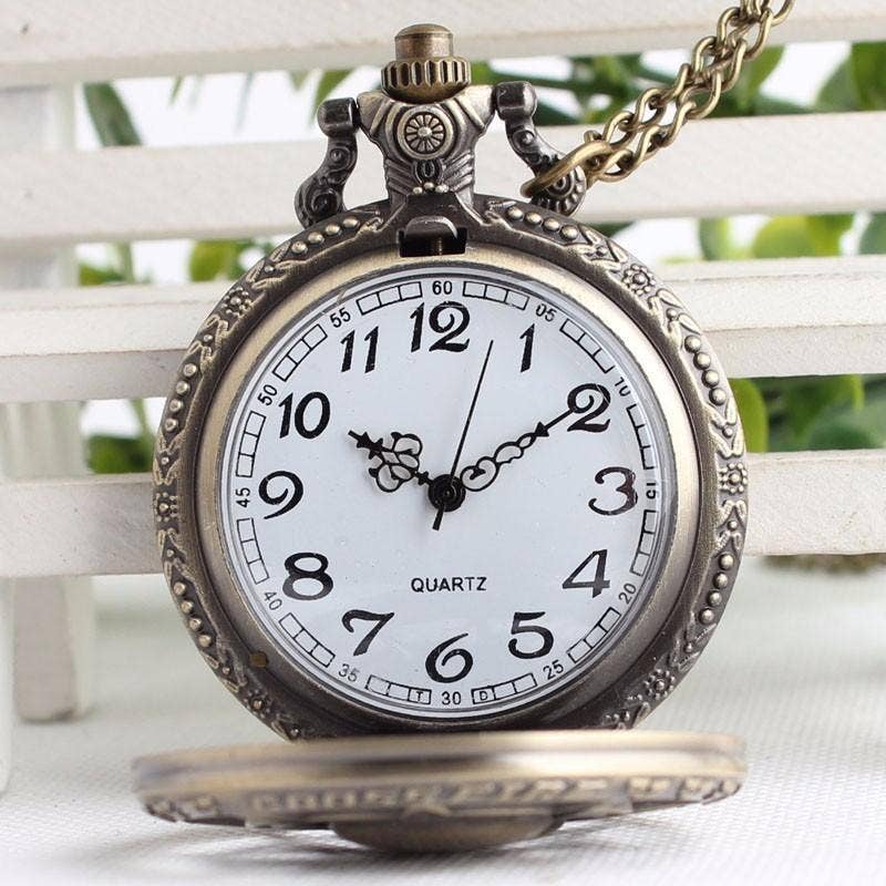 Cross Fire Punk Headshot Skull Souvenir Pocket Watches - Image 2