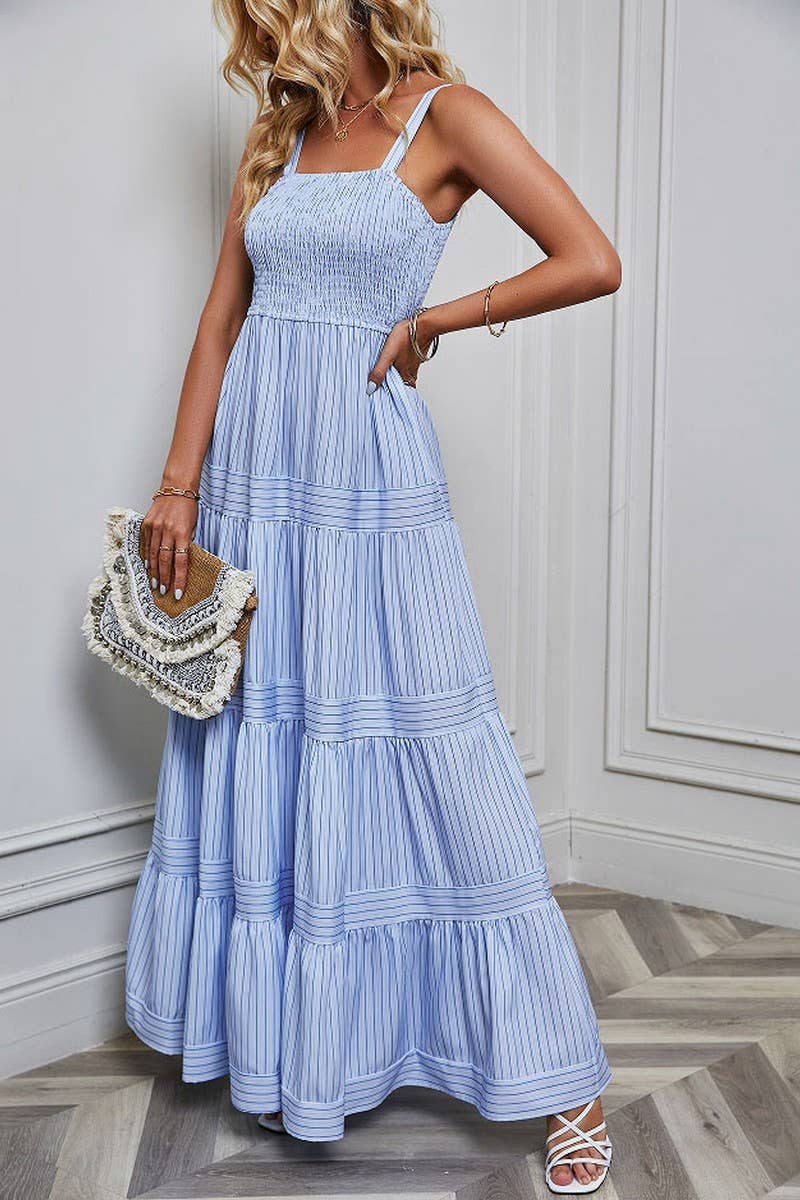 CWDMD1612_SLEEVELESS TANK TOP STRIPED MAXI DRESS - Image 13