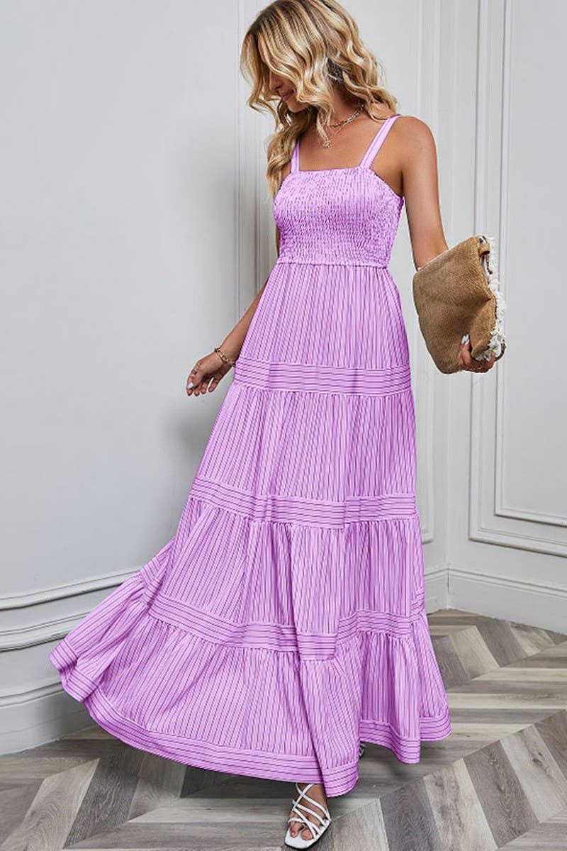 CWDMD1612_SLEEVELESS TANK TOP STRIPED MAXI DRESS - Image 3