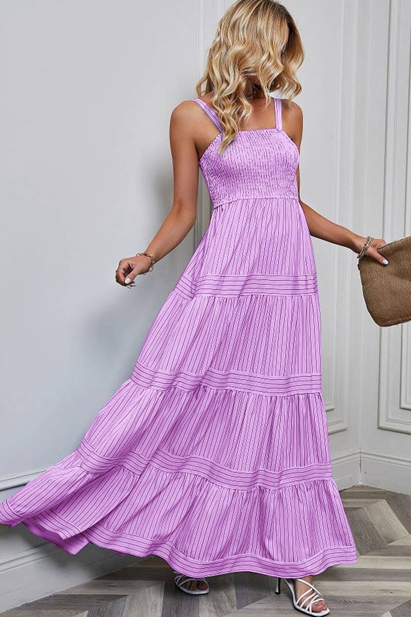 CWDMD1612_SLEEVELESS TANK TOP STRIPED MAXI DRESS - Image 4
