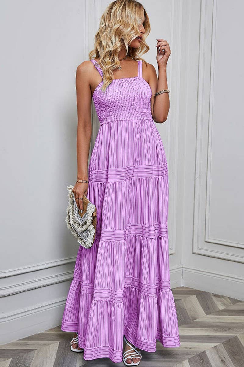 CWDMD1612_SLEEVELESS TANK TOP STRIPED MAXI DRESS - Image 5