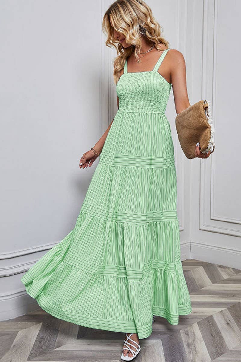 CWDMD1612_SLEEVELESS TANK TOP STRIPED MAXI DRESS - Image 9