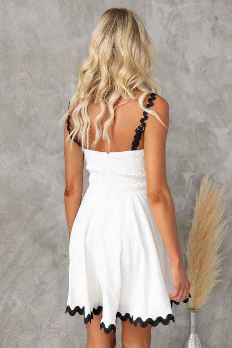 CWDSD5007_SWEET SOLID COLOR SEXY SUSPENDER SHORT DRESS - Image 13