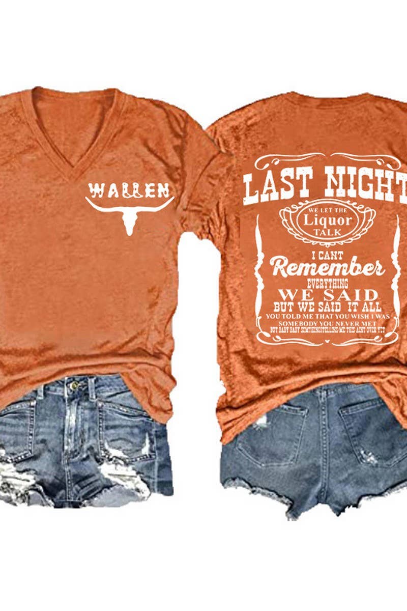 CWTTS1060_DOUBLE SIDED PRINTED V NECK SHORT SLEEVED T SHIRT - Image 9