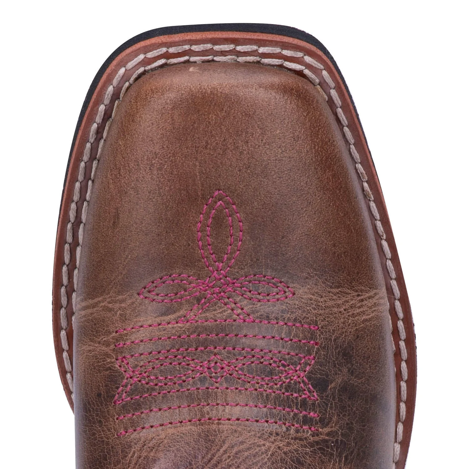 Dan Post Girls Majesty Brown/Purple Western Square Toe Boots Style DPC2947 - Image 4
